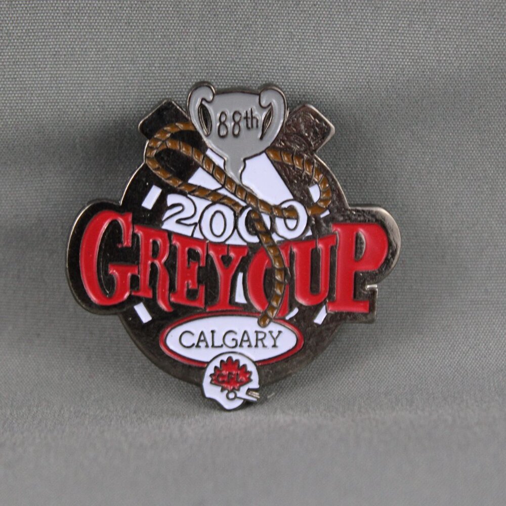Vintage CFL Pin - Grey Cup 2000 Official Logo - Stamped Pin